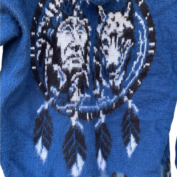 Tejidos Ruminahui VTG size Medium Alpaca Wool Full zip sweater/Native American - Picture 2 of 11